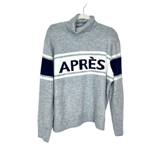 Halogen Sweater Womens XL Gray Apres Ski Turtleneck Long Sleeve Pullover Knitted - Picture 1 of 13